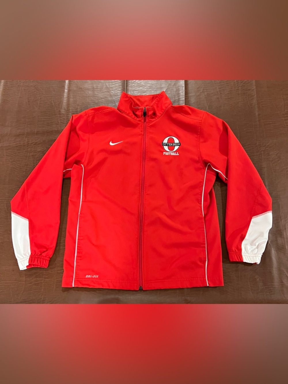 Nike DRI-Fit Otterbein Football Full-Zip Windbreaker Jacket - Size Medium